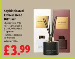 Lidl Sophisticated Embers Reed Diffuser offer
