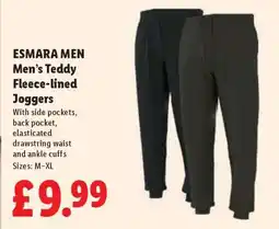 Lidl ESMARA MEN Men’s Teddy Fleece-lined Joggers offer