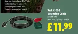 Lidl PARKSIDE Extension Cable offer
