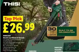 Lidl Parkside Electric Leaf Blower & Vacuum offer