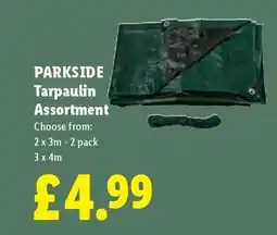 Lidl Parkside Tarpaulin Assortment offer