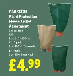 Lidl PARKSIDE Plant Protection Fleece Jacket Assortment offer