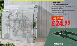 Lidl PARKSIDE Lean-To Greenhouse offer