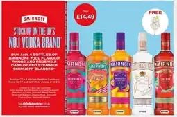 Bestway Smirnoff Vodka 70cl offer