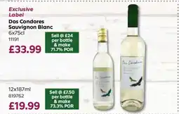 Bestway Dos Condores Sauvignon Blanc 6x75cl offer