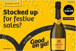 Bestway Yellow Tail Prosecco DOC offer