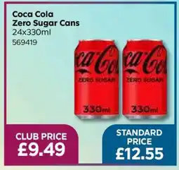 Bestway Coca Cola Zero Sugar Cans offer