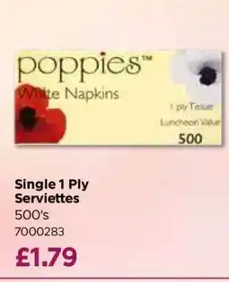 Bestway Single 1 Ply Serviettes offer