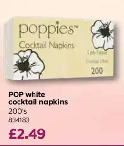 Bestway POP white cocktail napkins offer