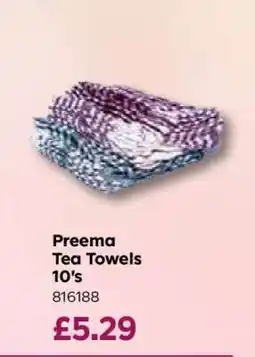 Bestway Preema Tea Towels 10's offer