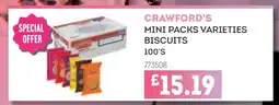 Bestway CRAWFORD'S MINI PACKS VARIETIES BISCUITS offer