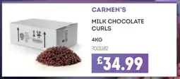 Bestway CARMEN'S MILK CHOCOLATE CURLS offer