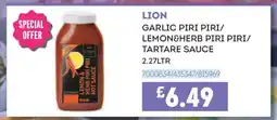 Bestway LION Garlic Piri Piri/Lemon & Herb Piri Piri/Tartare Sauce offer