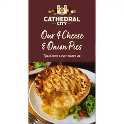Iceland Cathedral City Our 4 Cheese & Onion Pies 644g offer
