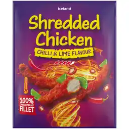 Iceland Iceland Chilli & Lime Flavour Shredded Chicken 450g offer