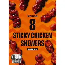 Iceland Iceland 8 Sticky Chicken Skewers 144g offer