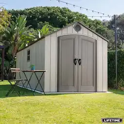 Costco Lifetime 8ft x 17ft 5 (2.4 x 5.3m) Rough Cut Outdoor Storage Shed - Model 60352 offer