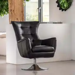 Costco Gallery Bristol Grey Nubuck Leather Swivel Chair offer