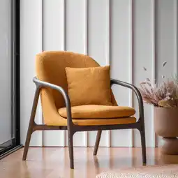 Costco Gallery Alegra Ochre Fabric Armchair offer