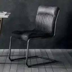 Costco Gallery Capri Ebony Leather Cantilever Dining Chair offer