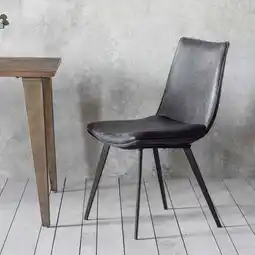 Costco Gallery Hinks Grey Faux Leather Dining Chair, 2 Pack offer