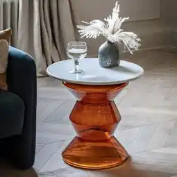 Costco Gallery Turin Orange Side Table offer