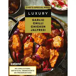 Iceland Iceland Luxury Garlic Chilli Chicken Jalfrezi 400g offer