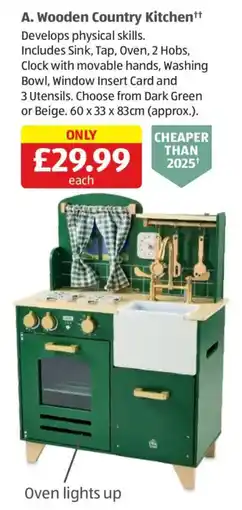 Aldi Wooden Country Kitchen offer