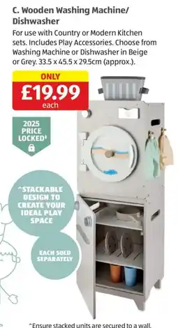Aldi Wooden Washing Machine/Dishwasher offer