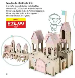 Aldi Wooden Castle/Pirate Ship offer