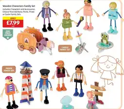 Aldi Wooden Characters Family Set offer