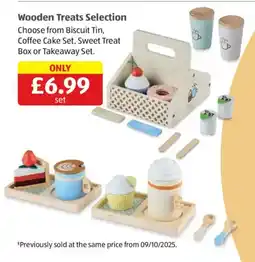 Aldi Wooden Treats Selection offer