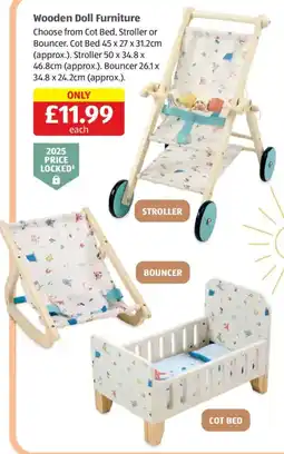 Aldi Wooden Doll Furniture offer