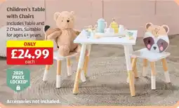 Aldi Children's Table with Chairs offer