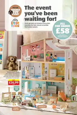 Aldi Little Town Wooden Doll's House offer