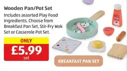 Aldi Wooden Pan/Pot Set offer