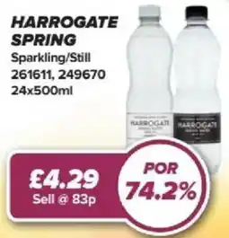 Bestway Harrogate spring sparkling/still offer