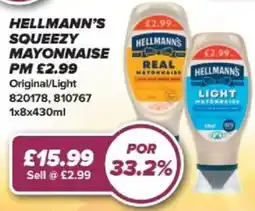 Bestway Hellmann's squeezzy mayonnaise offer