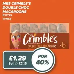 Bestway Mrs Crimble's double choc macaroons offer