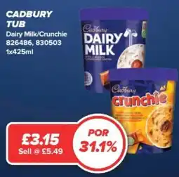 Bestway Cadbury tub dairy milk/crunchie offer