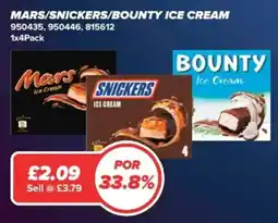 Bestway Mars Snickers Bounty Ice Cream offer
