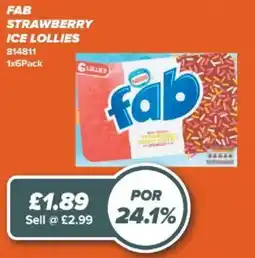 Bestway Fab strawberry ice lollies offer