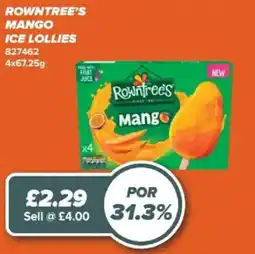 Bestway Rowntree's mango ice lollies offer