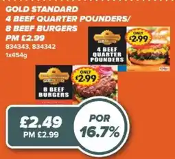 Bestway Gold standard 8 beef burgers offer