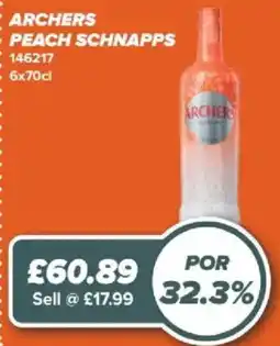 Bestway Archers peach schnapps offer
