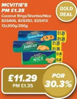 Bestway McVitie's coconut rings shorties nice offer