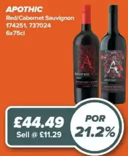 Bestway Apothic red cabernet sauvignon offer