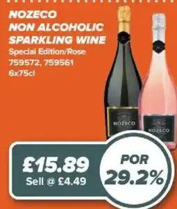 Bestway Nozeco non alcoholic sparkling wine offer