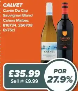 Bestway Calvet cuvée du cap sauvignon blanc/ cahors malbec offer