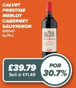 Bestway Calvet prestige merlot cabernet sauvignon offer